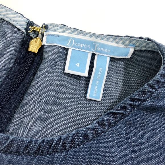 Draper James Chambray Faux Wrap Dress - Picture 6 of 8